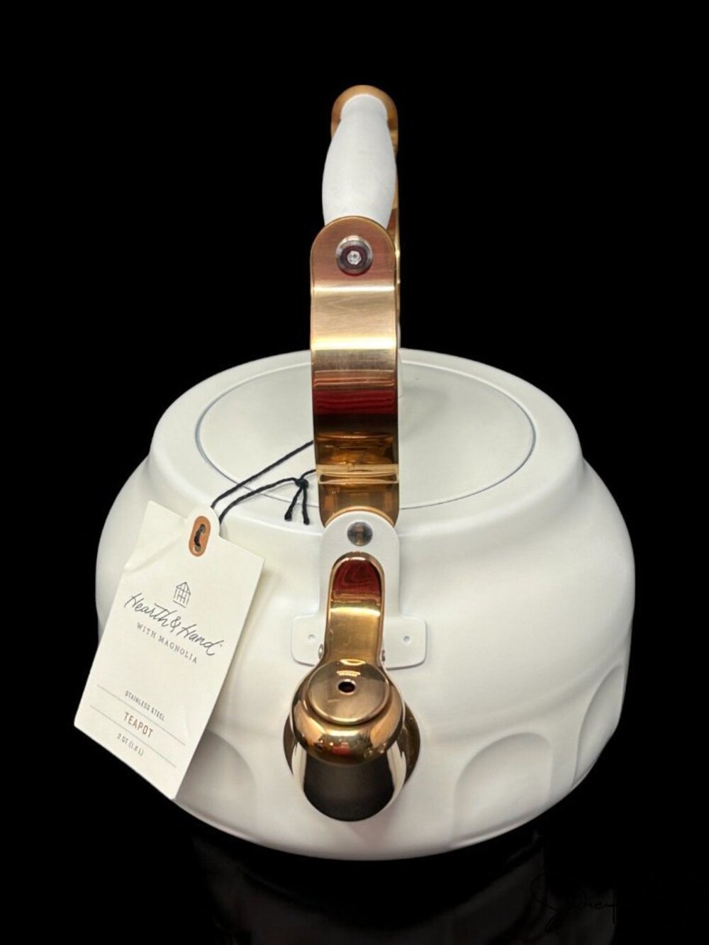2qt Stainless Steel Arch Cutout Teapot Cream - Hearth & Hand Magnolia, Target - Picture 6 of 6